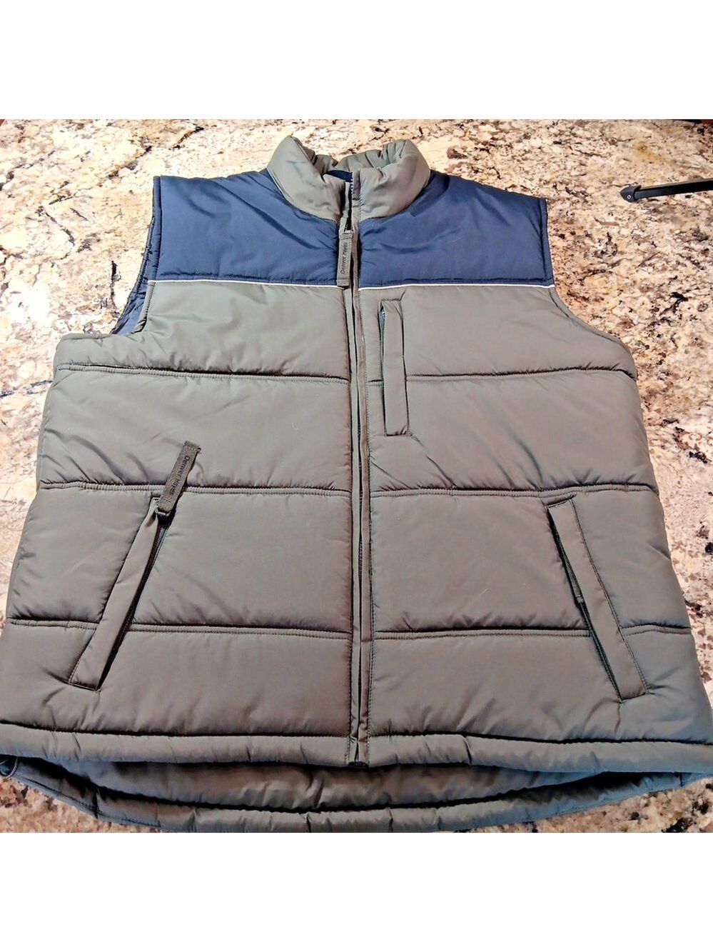 Medium Mens Puffer Vest Denver Hayes Preppy Zip Sweater Vest
